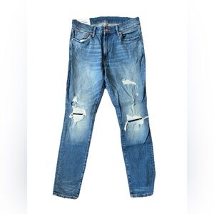H&M Men’s Light Blue Distressed Skinny Jeans Size 32/20